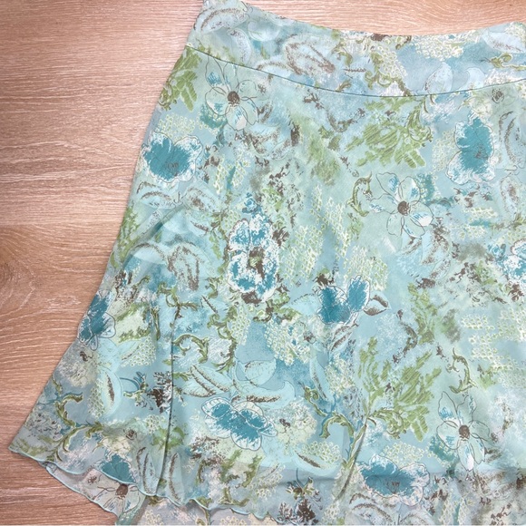 Reitmans Dresses & Skirts - 🖤5/$40!! Floral A-Line Skirt - Blue and Green. Size medium.